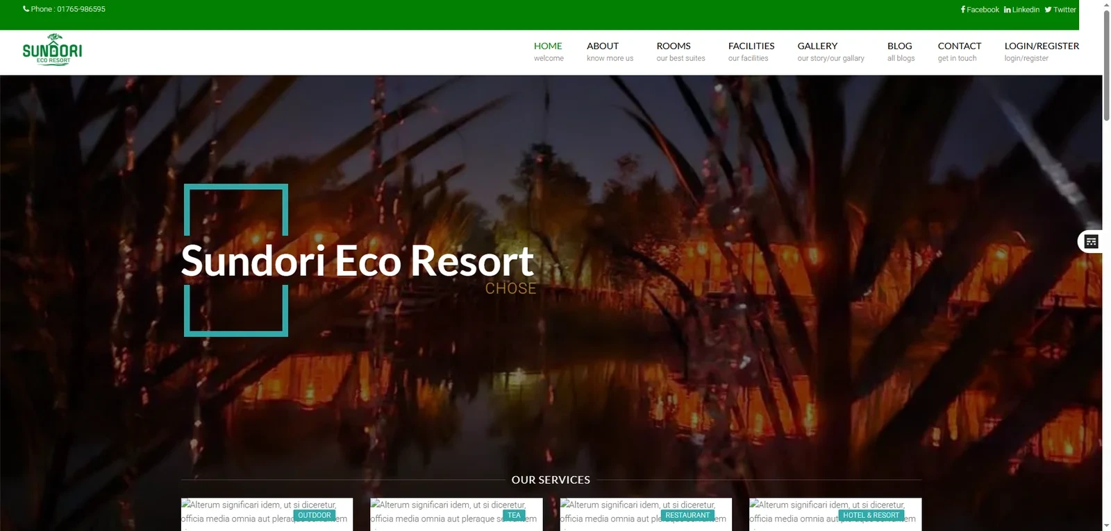 Hotel Booking Website – Sundari Eco-Resort Project (Freelance Support under Quick Tech IT)